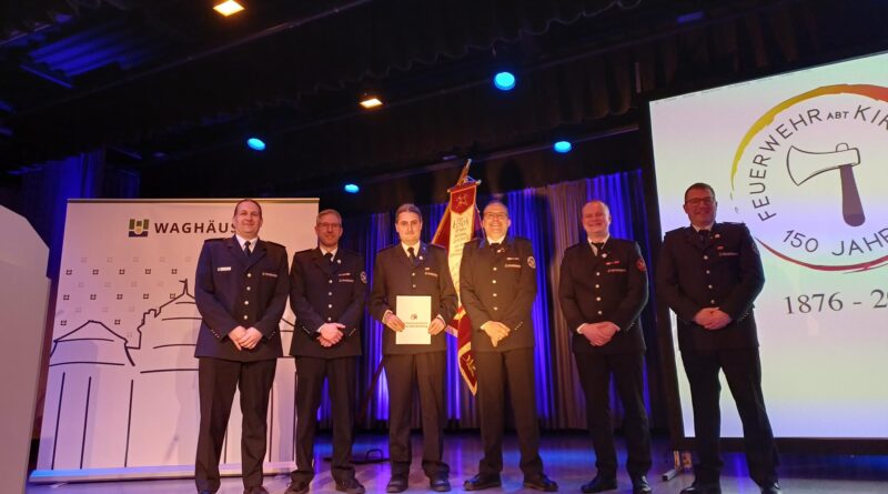 Ehrung beim Jubiläum „150 Jahre Freiwillige Feuerwehr Kirrlach“